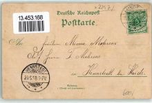 25774 W2247 Lunden , Holst 1898 Lithographie Gänsemarkt Bahnhof Bahnhof-Hotel Marktstrasse Kriegerdenkmal