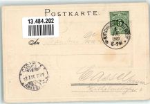 73230 W7312 Kirchheim unter Teck 1900 Prägedruck Rathaus Wappen Passepartout
