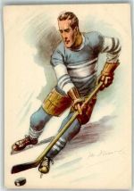 Vydano na podporu ceskoslovensko vyboru olympijskeho Eishockey 1936 Künstlerkarte
