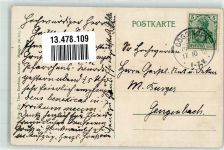72505 W7482 Göggingen , Baden 1912 - Schulhaus Kirche Pfarrhaus