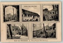 74363 W7129 Eibensbach 1916 - Burgruine Blankenhorn Gasthaus Wenger Bahnpoststempel