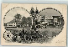 82031 W8022 Wörnbrunn , Kr München 1912 Gebrauchsspuren Forsthaus Wörnbrunn Stube Gitarre Hirsch Zielscheibe