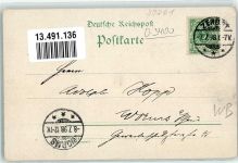 39261 O3400 Zerbst 1898 Lithographie Markt Rathaus Schloß Kriegerdenkmal Bauschule