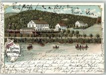 04703 O7320 Leisnig 1901 Lithographie Gasthaus am Eichberg