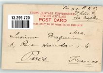 Colombo 1906 Foto AK Flood time Briefmarke Bildseite Ort lt. Stempel