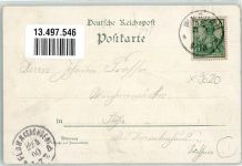 08412 O9620 Werdau , Sachs 1900 Lithographie Bahnhof Regenbogen