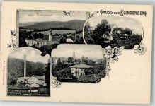01738 O8215 Klingenberg , Sachs Foto AK Schwalbe Rittergut Papierfabrik Alkohol-Entzugsanstalt