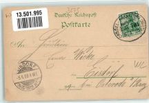 35274 W3575 Kirchhain 1903 Gebrauchsspuren Marktplatz Bahnhofshotel Hessische Volkstracht Bahnhofstraße Bahnpost Kassel-Frankfurt Zg. 781 Lithographie