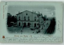 25746 W2240 Heide , Holst 1900 Mondschein Bahnhof