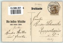 08491 O9804 Netzschkau 1910 - Göltzschtalbrücke Engel Uhr Glocken Neujahreskarte
