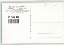 56283 W5401 Alken , Mosel Foto AK Pension Hürter Emailleschild
