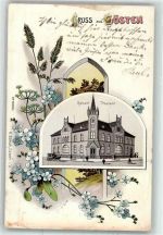 39439 O3256 Güsten , Anh 1905 Lithographie Kaiserl. Postamt