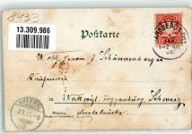 92331 W8433 Parsberg , Oberpf 1900 Gebrauchsspuren Lithographie Burgruine Kgl. Bezirksamt Neue Strasse