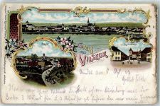 92249 W8453 Vilseck , Oberpf 1907 Gebrauchsspuren Herrenstraße Schlicht Litho