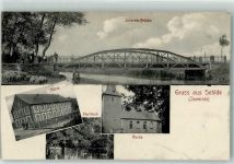 38279 W3328 Sehlde b Salzgitter - Innerste Brücke Mühle Pfarrhaus