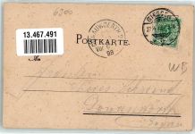 35390 W6300 Gießen , Lahn 1898 Lithographie Hotel Kaiserhof