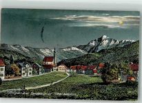 83454 W8233 Anger b Bad Reichenhall Künstlerkarte Pfarrkirche Maria Himmelfahrt Mondschein