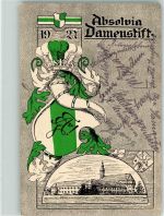 94486 W8353 Osterhofen , Niederbay - Absolvia Damenstift 1927 Pennäler Wappen Studentika