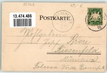 82362 W8120 Weilheim i. OB Lithographie Gögerlberg mit Gasthaus