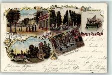68723 W6830 Schwetzingen 1898 Lithographie Moschee Merkurtempel Bachuskinder Wasserspeiende Vögel