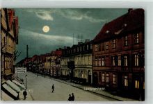 29525 W3110 Uelzen , Lüneburger Heide Mondschein Lüneburgerstraße Blumenhandlung Zinser Bahnpost Hannover-Hamburg