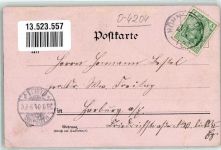 06246 O4204 Bad Lauchstädt 1904 Lithographie / Mondschein Parkteich Badeanlagen Marktplatz Brunnen Schlosshof