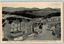 98724 O6420 Neuhaus am Rennweg Radierung Hotel zum grünen Baum