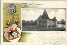 91781 W8832 Weißenburg i Bay Gebrauchsspuren Prägedruck Seeweiher Wappen Passepartout