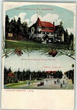 09573 O9382 Augustusburg - Gasthaus Waldhaus König Albert-Platz Konzert-Pavillion Landhaus "Glück auf" Tannenzapfen