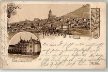 34576 W3588 Homberg , Efze 1897 Gebrauchsspuren Vorläufer Seminar Lithographie
