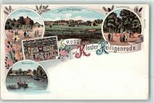 28816 W2805 Heiligenrode b Bremen Lithographie Gasthaus Pleus Wassermühle Kloster Heiligenrode