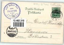 W2190 Cuxhaven Gruss vom Bord Silvania und Bordstempel Auf hoher See 1900 , Ort lt. Stempel Seebäderschiff 1900 Lithographie