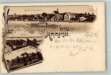 86938 W8913 Schondorf , Ammersee 1916 Lithographie Schondorf Ammersee Salondampfer Schloß Greifenberg Stahlbad Greifenberg