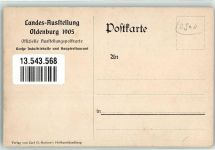 26121 W2900 Oldenburg 1905 Künstlerkarte sign. Siehl J. H. Landes-Ausstellung Gr. Industriehalle u. Hauptgasthaus