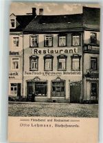 01877 O8500 Bischofswerda Foto AK Gasthaus-Metzgerei Lehmann