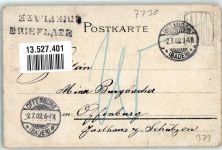 78048 W7730 Villingen -Schwenningen 1902 Lithographie Romeius Rathaus Nachporto Taxe