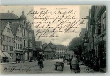 29525 W3110 Uelzen , Lüneburger Heide 1906 - Veersserstraße Kinderwagen Fahradfahrerin