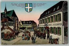 67146 W6705 Deidesheim Künstlerkarte sign. Strieffler Gasthaus zur Kanne