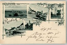 94419 W8386 Reisbach , Niederbay 1897 - Kichplatz Unterer Markt Kirche St Wolfsindis Oberer Markt Pfarrkirche St. Michael