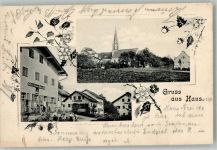 94481 W8351 Haus i Wald 1904 Gebrauchsspuren Gasthaus Pfarrkirche Hl. Herz Jesu