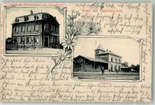 68100 Mulhouse Mülhausen 1909 - Bahnhof Gasthaus zur Napoleonsinsel