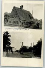 86150 W8900 Göggingen , Bay Foto AK Ortsstraße Einfamilienhaus kl. Stauchung