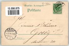 09456 O9300 Annaberg-Buchholz 1898 Lithographie Wanderer Pöhlberg-Aussichtsturm
