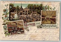 39387 O3230 Oschersleben 1901 Lithographie Gasthaus Storchshöhe