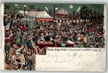 W6382 Friedrichsdorf , Taunus Gruss aus Friedrichsdorfer Schießen Festzelt Karussell Judaika Typen Schützenfest