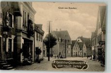 77871 W7592 Renchen 1914 - Dorfmitte Dorfstraße Neujahreskarte