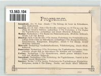 09366 O9150 Stollberg , Erzgeb 1891 Gebrauchsspuren Lithographie Bürgerschützen-Gesellschaft Einladung zum Vogel- u. Königscheiben-Schießen 1891 Programm Keine AK