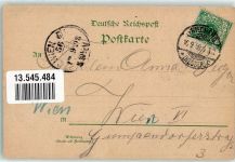 61169 W6360 Friedberg Hessen 1898 Lithographie Burg Kaiserstraße