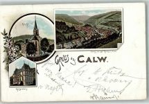 75365 W7260 Calw 1896 Lithographie Kirche