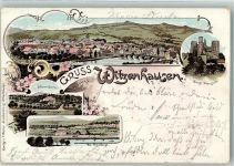 37213 W3430 Witzenhausen 1897 Lithographie Burg Hanstein Johannisberg Die Weinberge